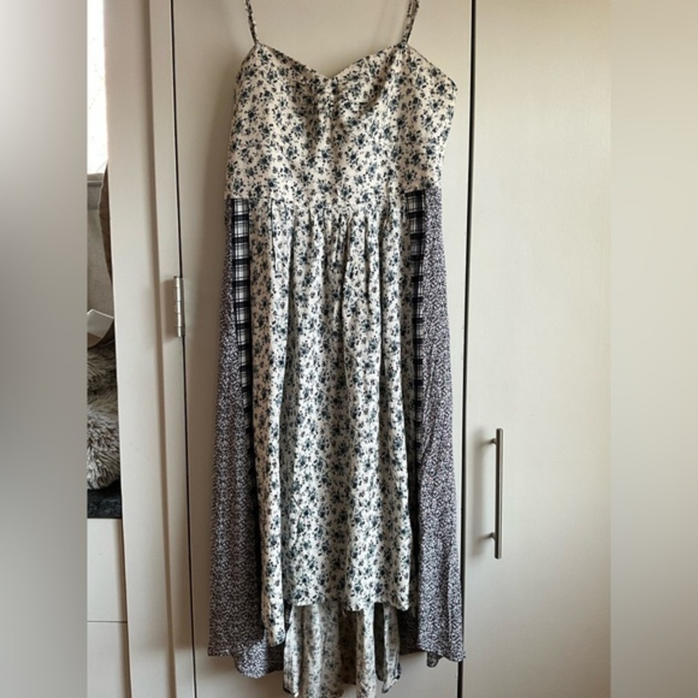Bespoke Spliced Fabric Sundress, like Free People come together dress, MSRP $250